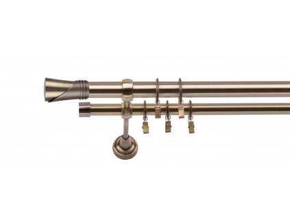 21 05 20 RENA karnisz fi25 na wprost ciche 2x DUCAN Złoty Antyk