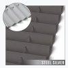 Neinvazívna termoizolačná plisovaná roleta steel silver
