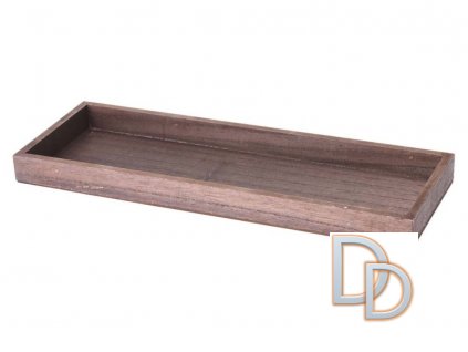 Dřevěný tác k dekoraci hnědý 400x140mm