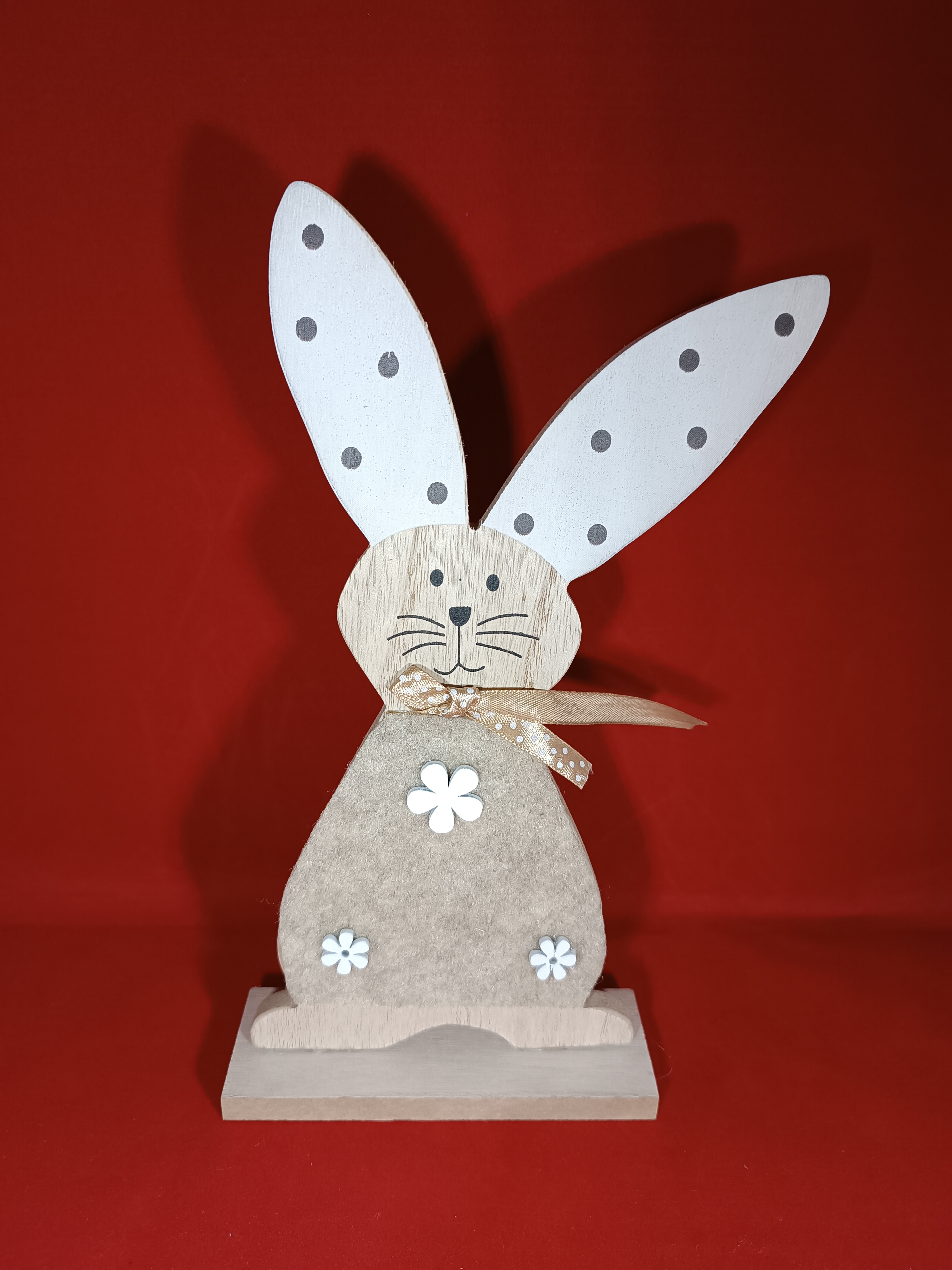 Dekorace - zajíc, 26 cm, přírodní