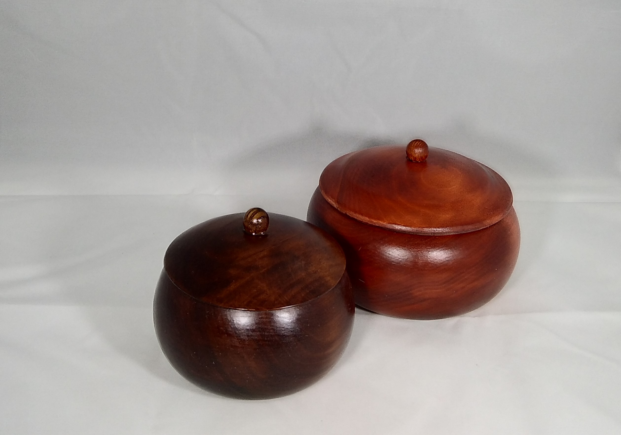 Dřevěné dózy z masivu _ set 2