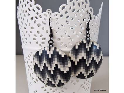 Náušnice kulaté cikcak