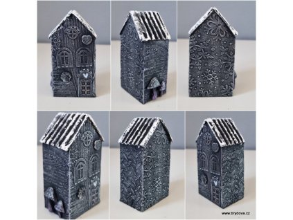 Domeček patinovaný houbičky