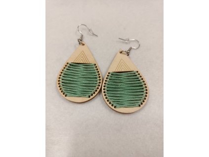 Boho náušnice eukalyptové kapky