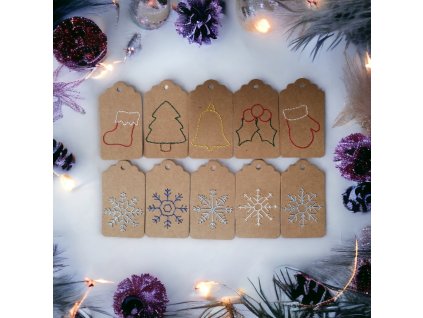 Sada vánočních cedulek na dárky