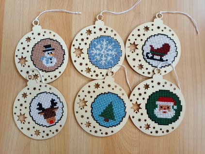 Sada 6ks vánočních ozdob