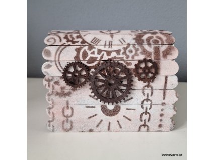 Truhlička béžová s ozubenými koly