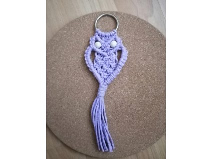 Macramé sovička lila