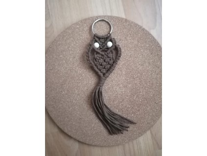Macramé sovička hnědá