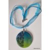 Náhrdelník modozelený Klimt