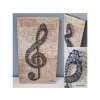 STRING ART obraz Houslový klíč
