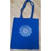 Taška plátěná modrá s bílou mandalou