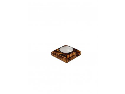 Dřevěný svícen malý na čajovou svíčku - 6 x 6 x 1,8 cm 10/PRO