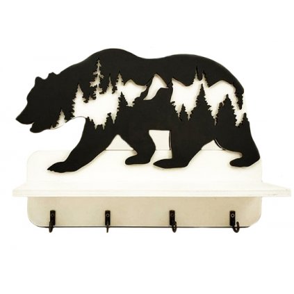 Věšák na klíče "ČERNÝ MEDVĚD"