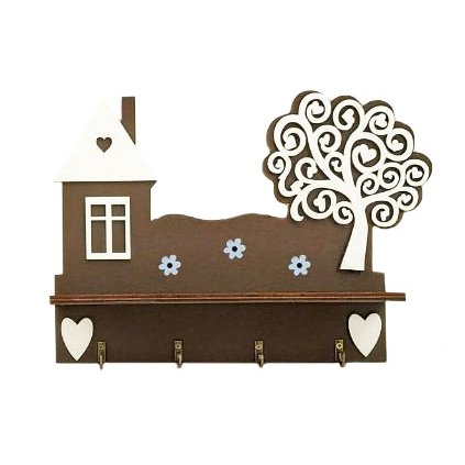 Věšák na klíče "STROM A SRDÍČKA"