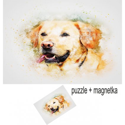 WOODEN PUZZLE EKO - "Zlatý retrívr"