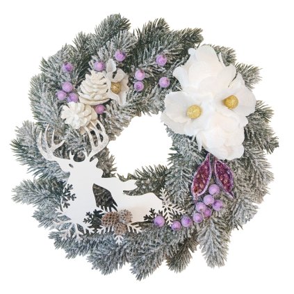 Vánoční věnec s jeleny