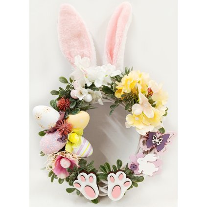 Velikonoční věnec-králičí tlapky  Velikonoční věnec Ø 30 cm