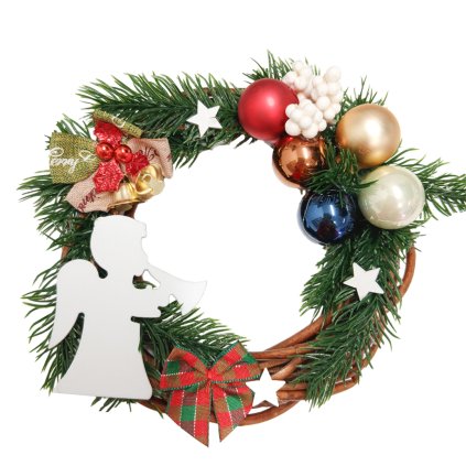 Vánoční věnec s andělem  Vánoční věnec