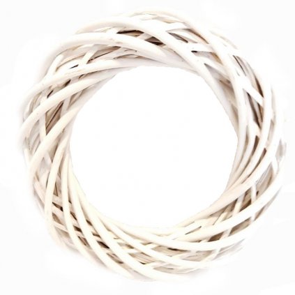 Proutěný věnec bílý 25cm