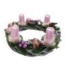 Adventní věnec šedo růžový  Adventní věnec