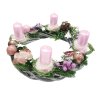 Adventní věnec šedo růžový  Adventní věnec