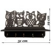 Věšák na klíče "Černé sovičky"