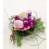 Velikonoční věnec svícen růžový