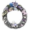 Velikonoční věnec-Modrý květ  Velikonoční věnec šedý Ø 35 cm