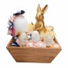 Velikonoční truhlík s králíkem  Velikonoční dekorace na stůl 22 x 18 x 26cm