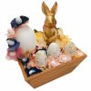 Velikonoční truhlík s králíkem  Velikonoční dekorace na stůl 22 x 18 x 26cm