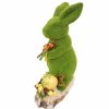 Zelená sametová socha králíka 40 cm  Zelená socha  králíka 40 cm