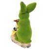 Zelená sametová socha králíka s pomlazkou  Socha králíka s pomlazkou 40cm