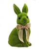 Zelený sametový králík z mašlí  Zelený sametový králík