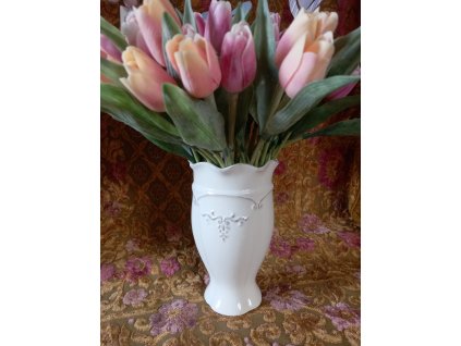 váza antik keramická bílá