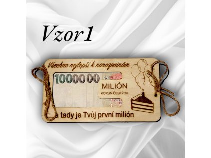 Dřevěná obálka, první milion