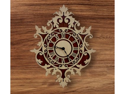 Dřevěné nástěnné hodiny - Vintage