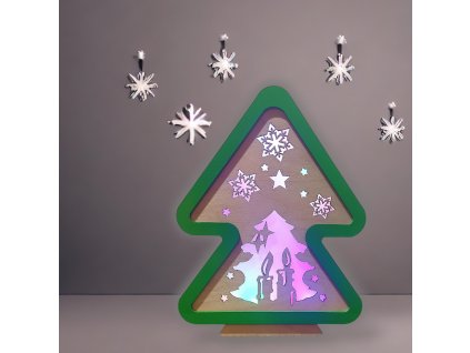 svítící vánoční stromek
