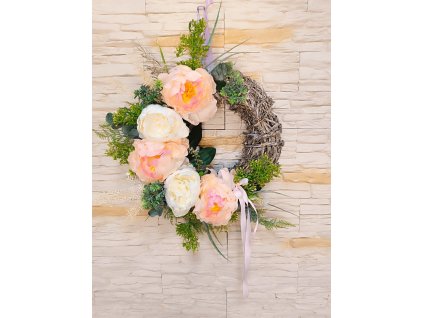 Věnec s pivoňkami