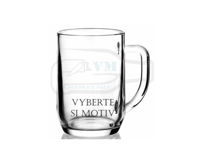 Pískovaná pivni sklenice - věnování
