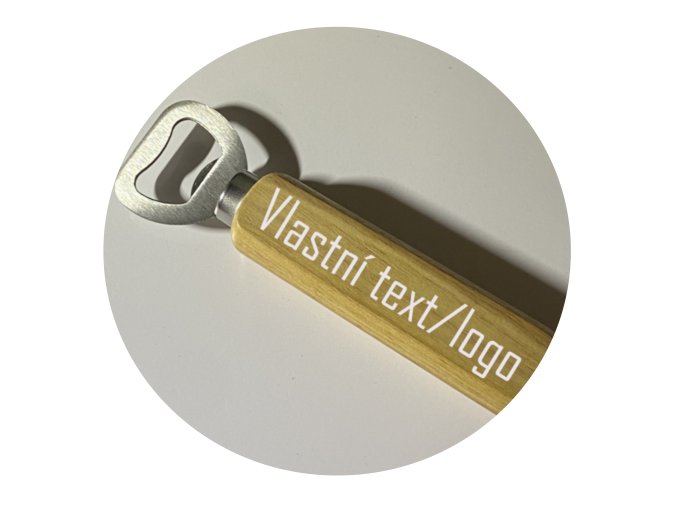 Dřevěný otvírák s gravírováním