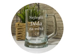 Pískovaná pivní sklenice - Nejlepší děda