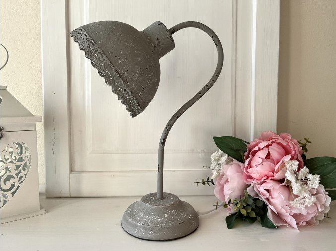 Šedá stolní lampa Ancient 1