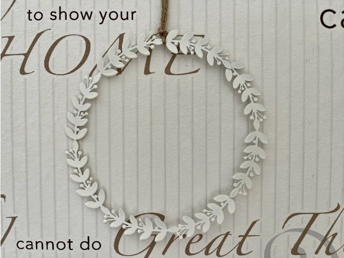 Bílý kovový kruh 1