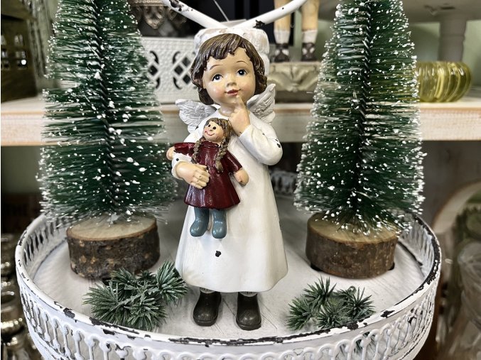 Dekorace andílek s panenkou 1