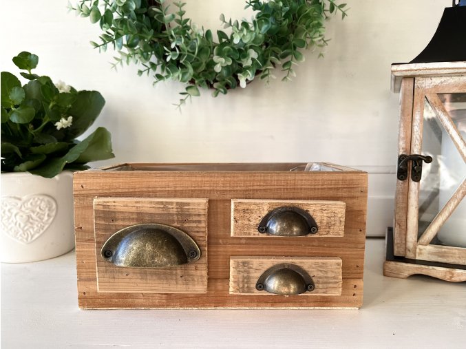 Dřevěný šuplík k osázení - 2 velikosti