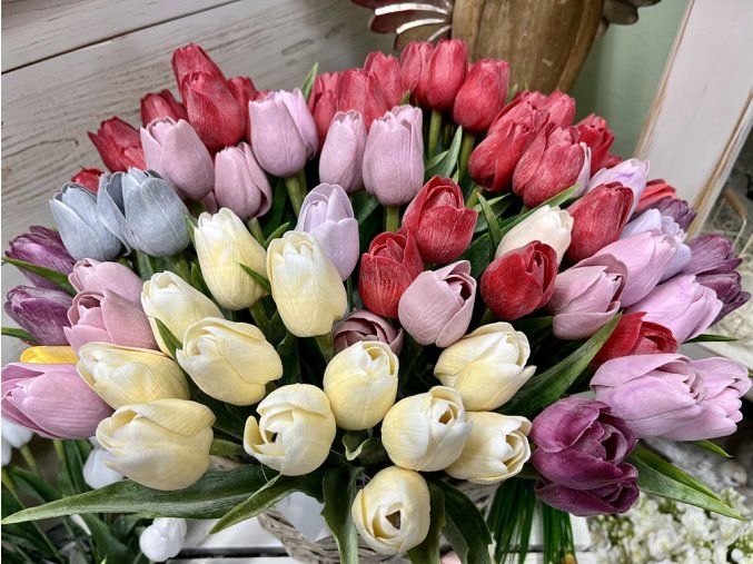 Umělý tulipán - barevné varianty