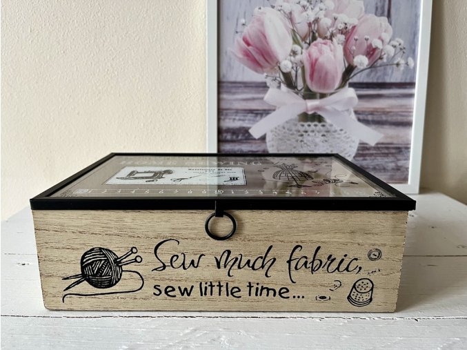 Dřevěná krabička na šití 3
