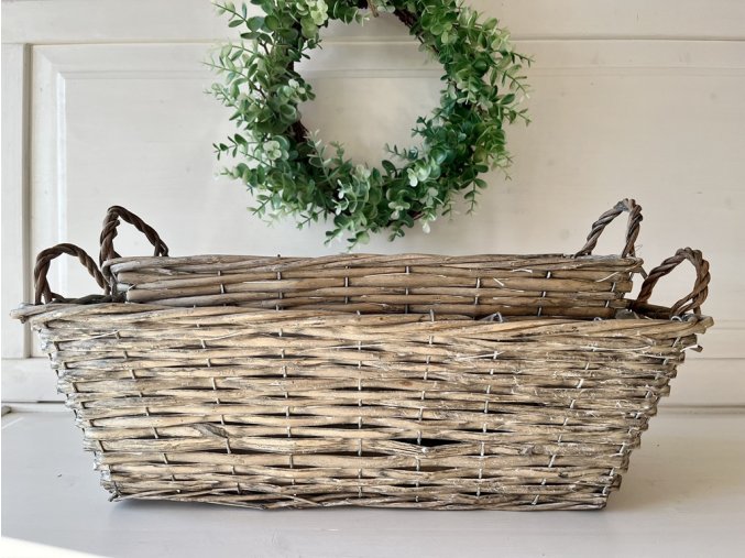 Proutěný truhlík s uchy 1