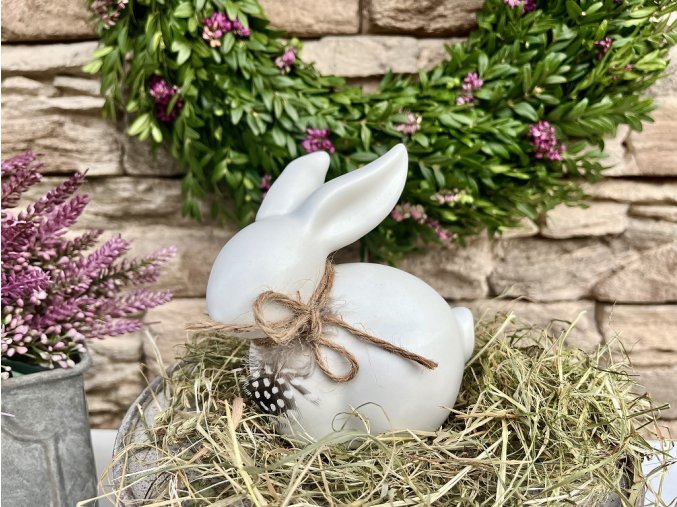 Velikonocni dekorace Zajicek bily